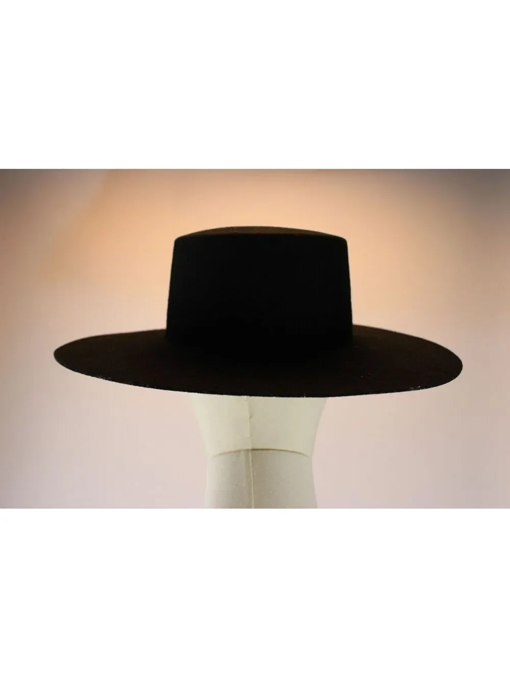 Vintage Bailey El Paso Black Wool Hat - Made in USA Size Small Women's